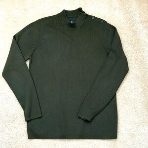 Military style pullover crewneck sweater